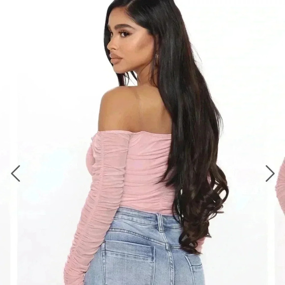 Mesh baby pink bodysuit  in size XS - Picture 3 of 3